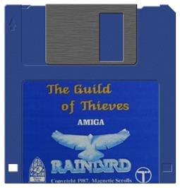 Cartridge artwork for Guild of Thieves on the Commodore Amiga.