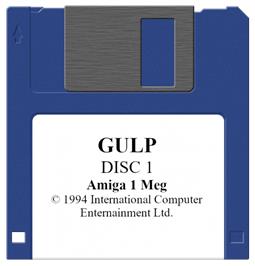 Cartridge artwork for Gulp on the Commodore Amiga.