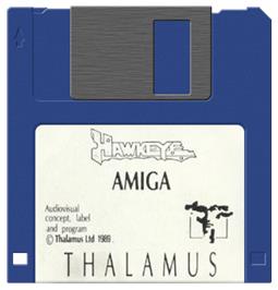 Cartridge artwork for Hawkeye on the Commodore Amiga.