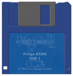 Cartridge artwork for Heimdall 2 on the Commodore Amiga.