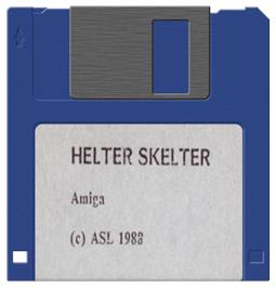 Cartridge artwork for Helter Skelter on the Commodore Amiga.