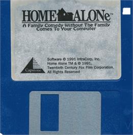 Cartridge artwork for Home Alone on the Commodore Amiga.