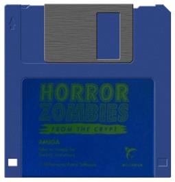 Cartridge artwork for Horror Zombies from the Crypt on the Commodore Amiga.