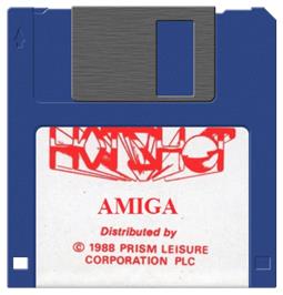 Cartridge artwork for Hot Shot on the Commodore Amiga.