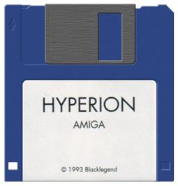 Cartridge artwork for Hyperion on the Commodore Amiga.