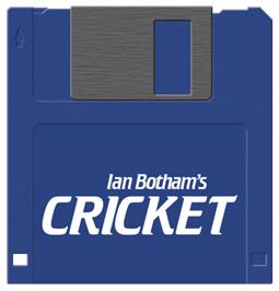 Cartridge artwork for Ian Botham's Cricket on the Commodore Amiga.