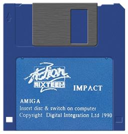 Cartridge artwork for Impact on the Commodore Amiga.
