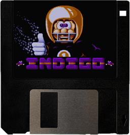 Cartridge artwork for Indigo on the Commodore Amiga.