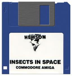 Cartridge artwork for Insects In Space on the Commodore Amiga.