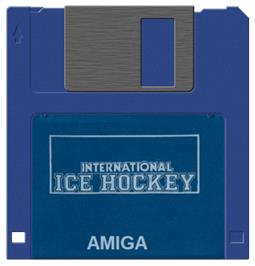 Cartridge artwork for International Ice Hockey on the Commodore Amiga.