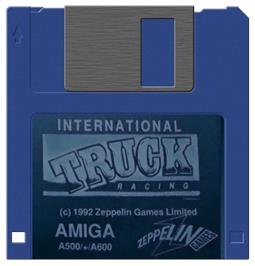 Cartridge artwork for International Truck Racing on the Commodore Amiga.