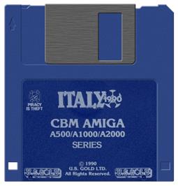 Cartridge artwork for Italy 1990 on the Commodore Amiga.