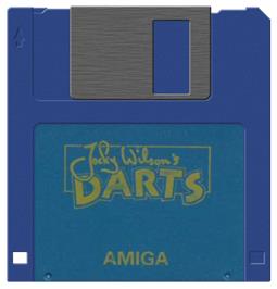 Cartridge artwork for Jocky Wilson's Darts Challenge on the Commodore Amiga.