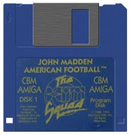 Cartridge artwork for John Madden Football on the Commodore Amiga.