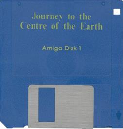 Cartridge artwork for Journey To The Centre Of The Earth on the Commodore Amiga.