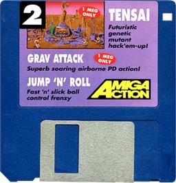 Cartridge artwork for Jump 'N' Roll on the Commodore Amiga.