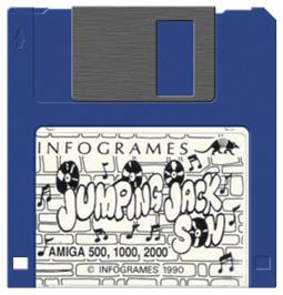 Cartridge artwork for Jumping Jack Son on the Commodore Amiga.
