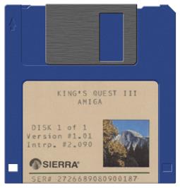 Cartridge artwork for King's Quest 3 - To Heir Is Human on the Commodore Amiga.