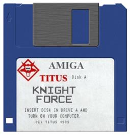 Cartridge artwork for Knight Force on the Commodore Amiga.