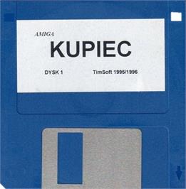 Cartridge artwork for Kupiec on the Commodore Amiga.
