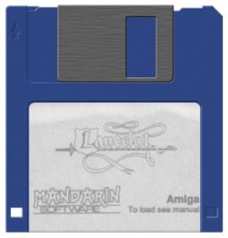Cartridge artwork for Lancelot on the Commodore Amiga.