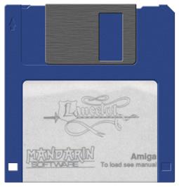 Cartridge artwork for Lancelot on the Commodore Amiga.
