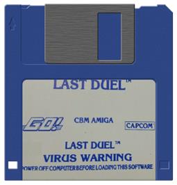 Cartridge artwork for Last Duel on the Commodore Amiga.