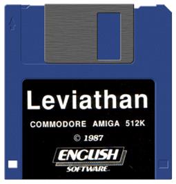 Cartridge artwork for Leviathan on the Commodore Amiga.