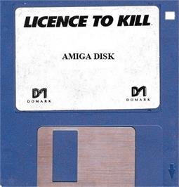 Cartridge artwork for Licence To Kill on the Commodore Amiga.