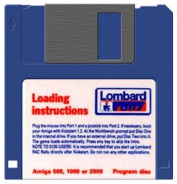 Cartridge artwork for Lombard RAC Rally on the Commodore Amiga.