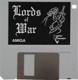 Cartridge artwork for Lords Of War on the Commodore Amiga.