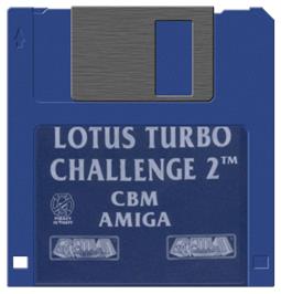 Cartridge artwork for Lotus Turbo Challenge 2 on the Commodore Amiga.