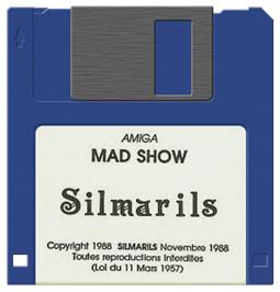 Cartridge artwork for Mad Show on the Commodore Amiga.