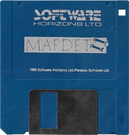 Cartridge artwork for Mafdet And The Book Of The Dead on the Commodore Amiga.