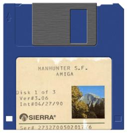 Cartridge artwork for Manhunter 2 - San Francisco on the Commodore Amiga.