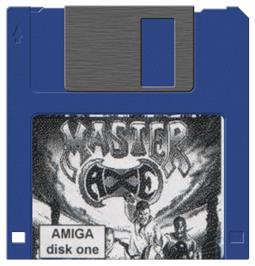 Cartridge artwork for Master Axe - The Genesis Of Mysterx on the Commodore Amiga.