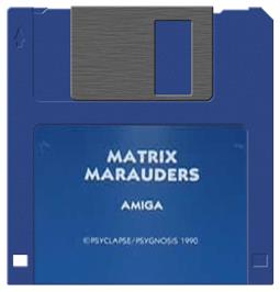 Cartridge artwork for Matrix Marauders on the Commodore Amiga.