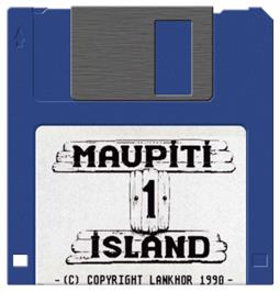 Cartridge artwork for Maupiti Island on the Commodore Amiga.