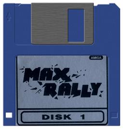 Cartridge artwork for Max Rally on the Commodore Amiga.