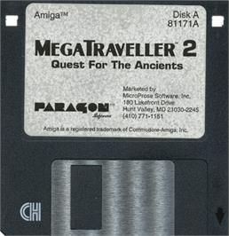 Cartridge artwork for Megatraveller 2 - Quest For The Ancients on the Commodore Amiga.