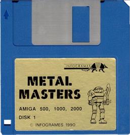 Cartridge artwork for Metal Masters on the Commodore Amiga.