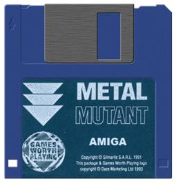 Cartridge artwork for Metal Mutant on the Commodore Amiga.