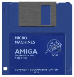 Cartridge artwork for Micro Machines on the Commodore Amiga.