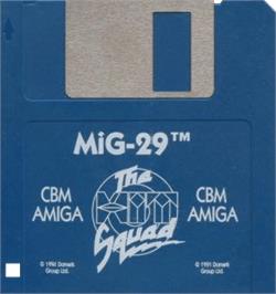 Cartridge artwork for Mig-29 Fulcrum on the Commodore Amiga.