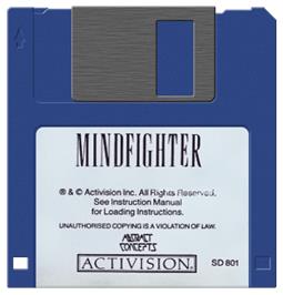 Cartridge artwork for Mindfighter on the Commodore Amiga.