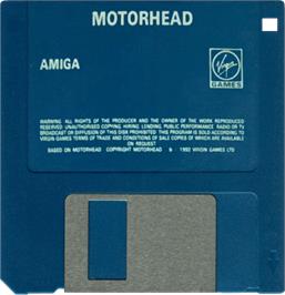 Cartridge artwork for Motörhead on the Commodore Amiga.