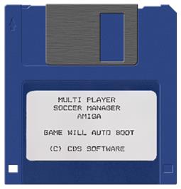 Cartridge artwork for Multi-player Soccer Manager on the Commodore Amiga.
