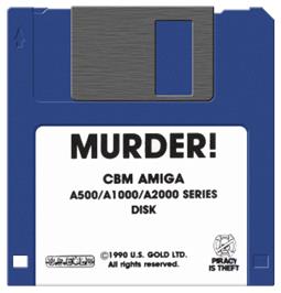 Cartridge artwork for Murder! on the Commodore Amiga.