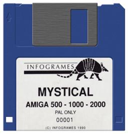 Cartridge artwork for Mystical on the Commodore Amiga.