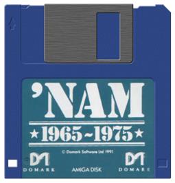 Cartridge artwork for Nam 1965-1975 on the Commodore Amiga.
